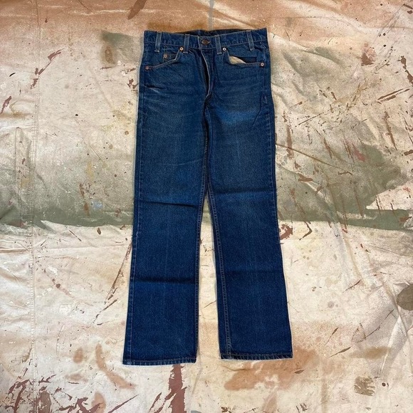 Vintage 1990s Dark Wash Levi's 517 Jeans Measure 30x29 Made in the USA - Picture 2 of 7